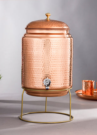 Copper Water Dispenser With Stand (20 Inch)