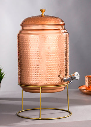 Copper Water Dispenser With Stand (20 Inch)