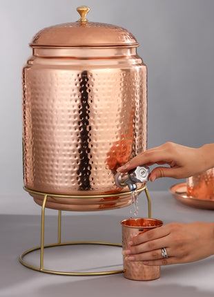 Copper Water Dispenser With Stand (20 Inch)