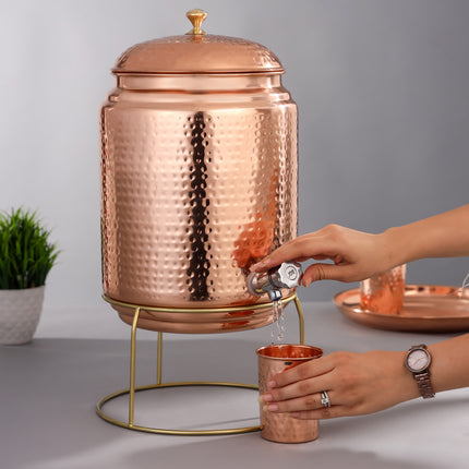 Copper Water Dispenser With Stand (20 Inch)