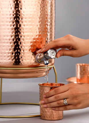 Copper Water Dispenser With Stand (20 Inch)