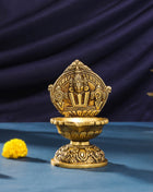 Brass Balaji Shankh Chakra And Namah Diya (6.5 Inch)