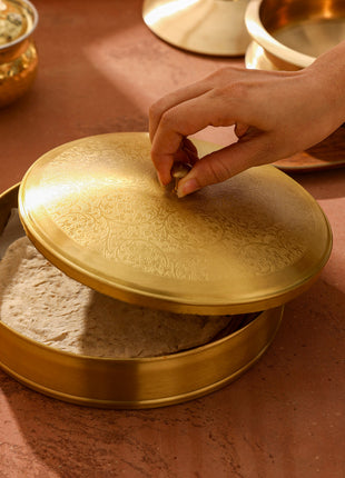 Brass Roti/Chapati box (3.5 Inch)