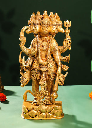 Brass Panchmukhi Hanuman Idol (18 Inch)