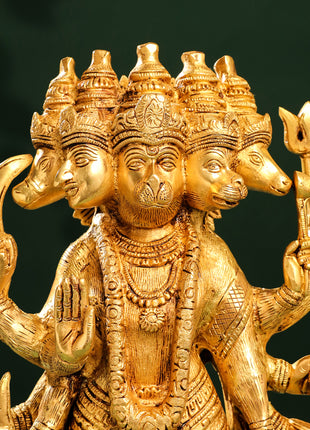 Brass Panchmukhi Hanuman Idol (18 Inch)