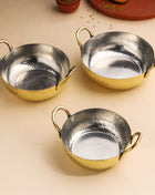 Brass Kadhai Set Of Three