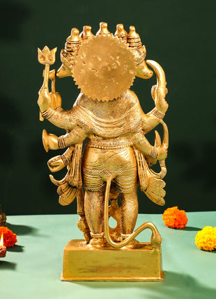 Brass Panchmukhi Hanuman Idol (18 Inch)