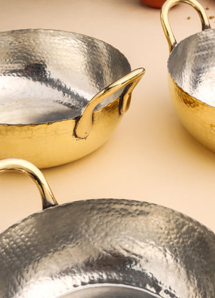 Brass Kadhai Set Of Three