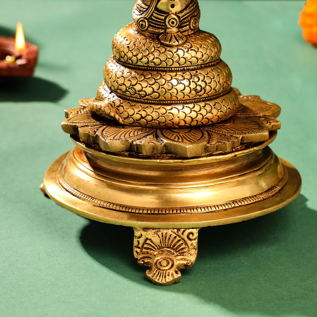 Brass Superfine God Patanjali Idol (10.5 Inch)