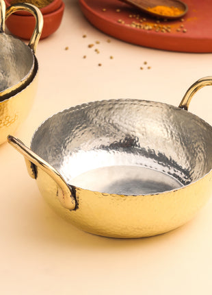 Brass Kadhai Set Of Three