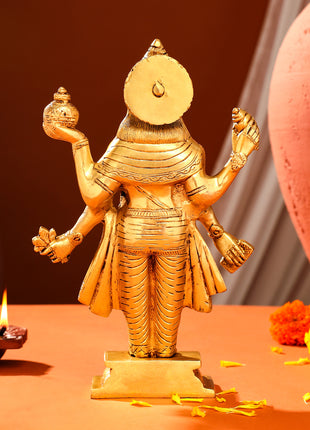 Brass Lord Dhanvantari Idol (10 Inch)