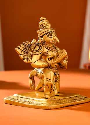 Brass Sitting Garuda Idol (5 Inch)