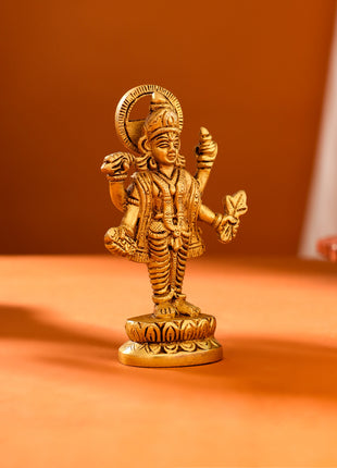 Brass Lord Dhanvantari Idol (4 Inch)