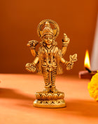 Brass Lord Dhanvantari Idol (4 Inch)