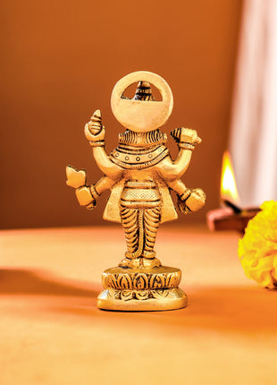 Brass Lord Dhanvantari Idol (4 Inch)