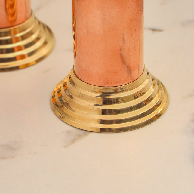 Brass/Copper Salt & Pepper Shakers Set Of Two (2.8 Inch)