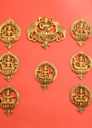 Brass Ashtalakshmi Hanging Plates Set