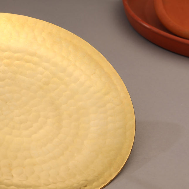 Brass Hammered Roti Tawa (17.5 Inch)