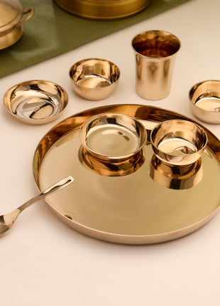 Kansa Thali/Dinner Set (8 Pcs)