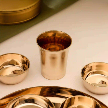 Pure Kansa/Bronze Thali/Dinner Set (1.9 Kg)