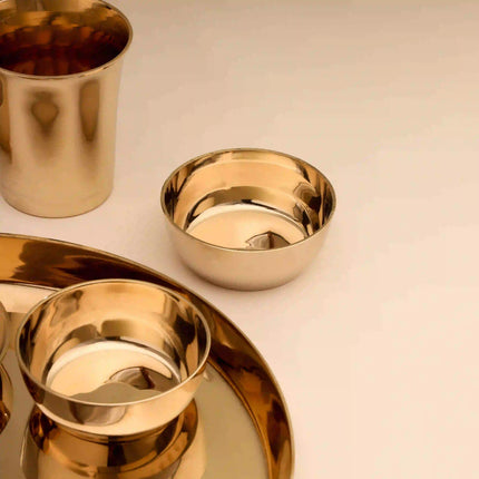 Pure Kansa/Bronze Thali/Dinner Set (1.9 Kg)