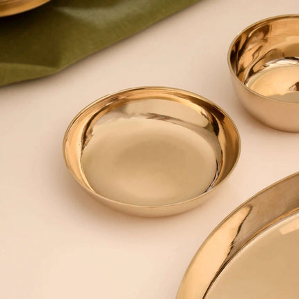 Pure Kansa/Bronze Thali/Dinner Set (1.9 Kg)