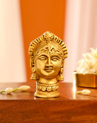 Brass Goddess Parvati Head Idol (3 Inch)