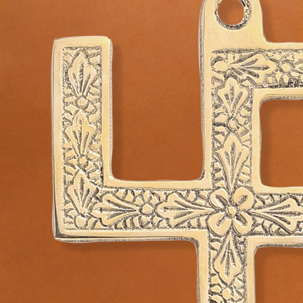 Brass Swastik Wall Hanging (4.5 Inch)