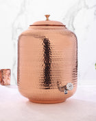 Copper Hammered Water Dispenser (16 Inch)