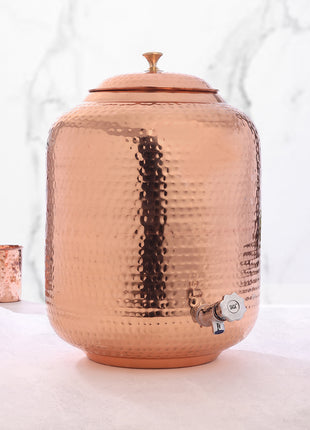 Copper Hammered Water Dispenser (16 Inch)