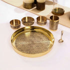 Brass Design Thali/Dinner Set (1.3 Kg)