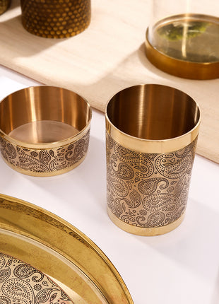 Brass Handcarved Thali Set