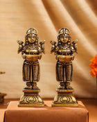 Brass Deep Lakshmi Pair (4.5 Inch)