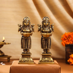 Experience the beauty and elegance of our Best Brass DEEP LAKSHMI online!