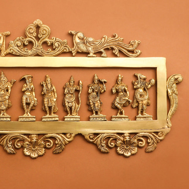 BRASS Dashavatara / VISHNU AVATAR WALL HANGING (11.5")