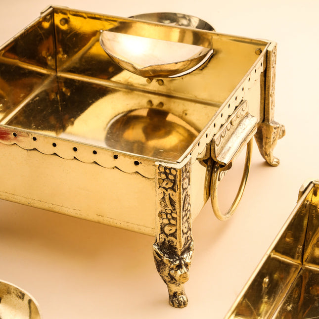 Brass Akhand Jyot Stand