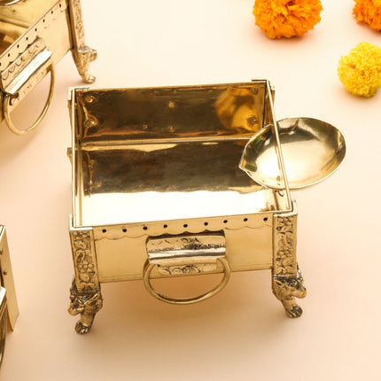 Brass Akhand Jyot Stand