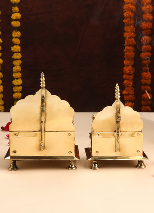 Brass Handcarved Singhasan