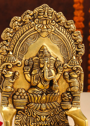 Brass Ganesha Diya/Lamp (10.5 Inch)