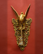 Brass Parrot Wall Hanging With Bell (16 Inch)