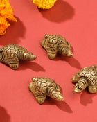 Brass Tortoise Vastu/Feng Shui Set Of Four (0.5 Inch)