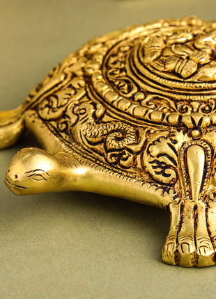 Brass Ganesha Tortoise Vastu Decor (2 Inch)