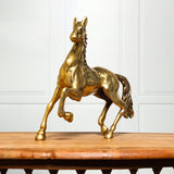 Brass Running Horse Figurine (10.5 Inch)