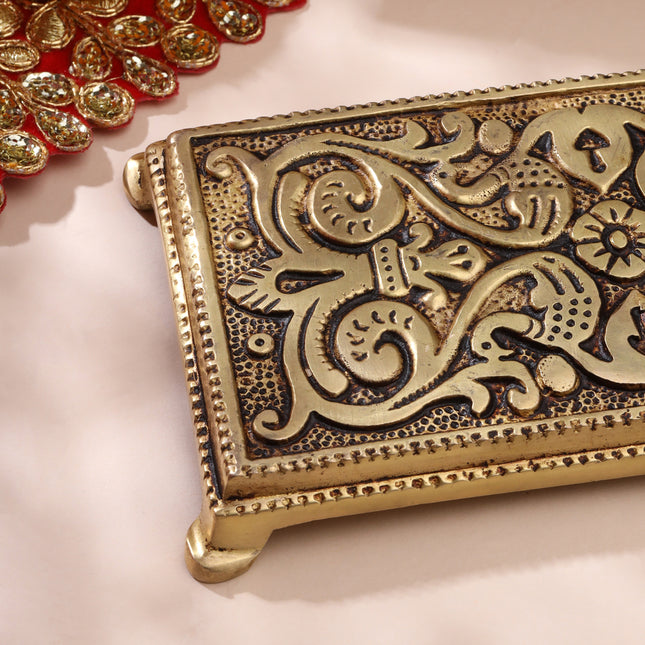 Brass Pooja Chowki (0.5 Inch)