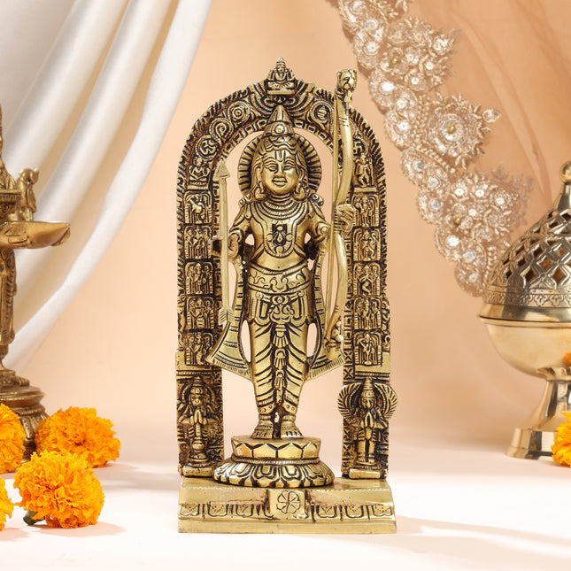 Brass Lord Ram Idol (9.5 Inch)