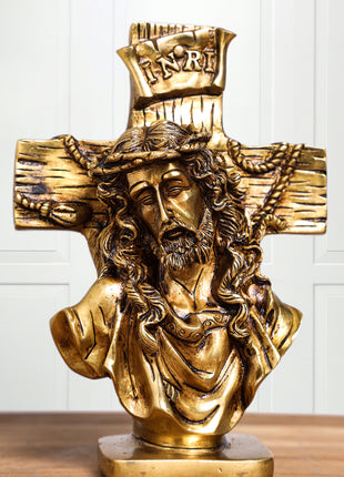 Brass Superfine God Jesus Idol (8 Inch)