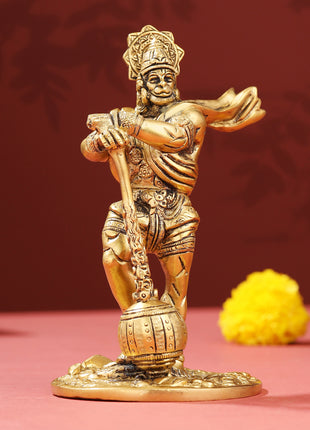 Brass Standing Hanuman Idol (7.2 Inch)