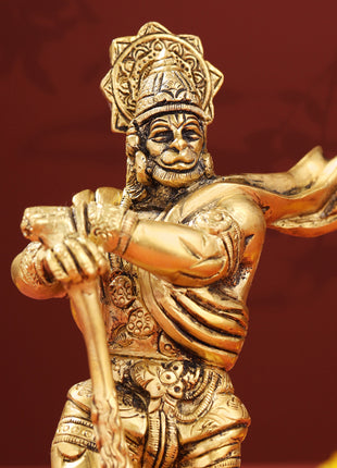 Brass Standing Hanuman Idol (7.2 Inch)