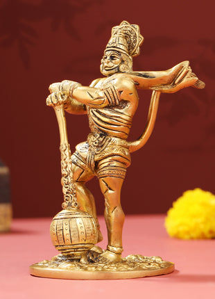 Brass Standing Hanuman Idol (7.2 Inch)