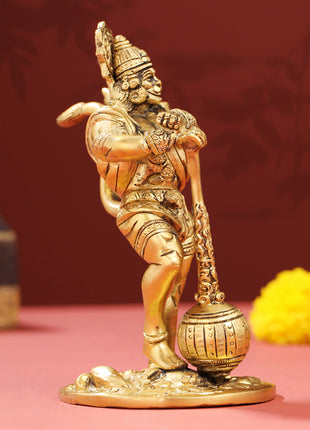 Brass Standing Hanuman Idol (7.2 Inch)